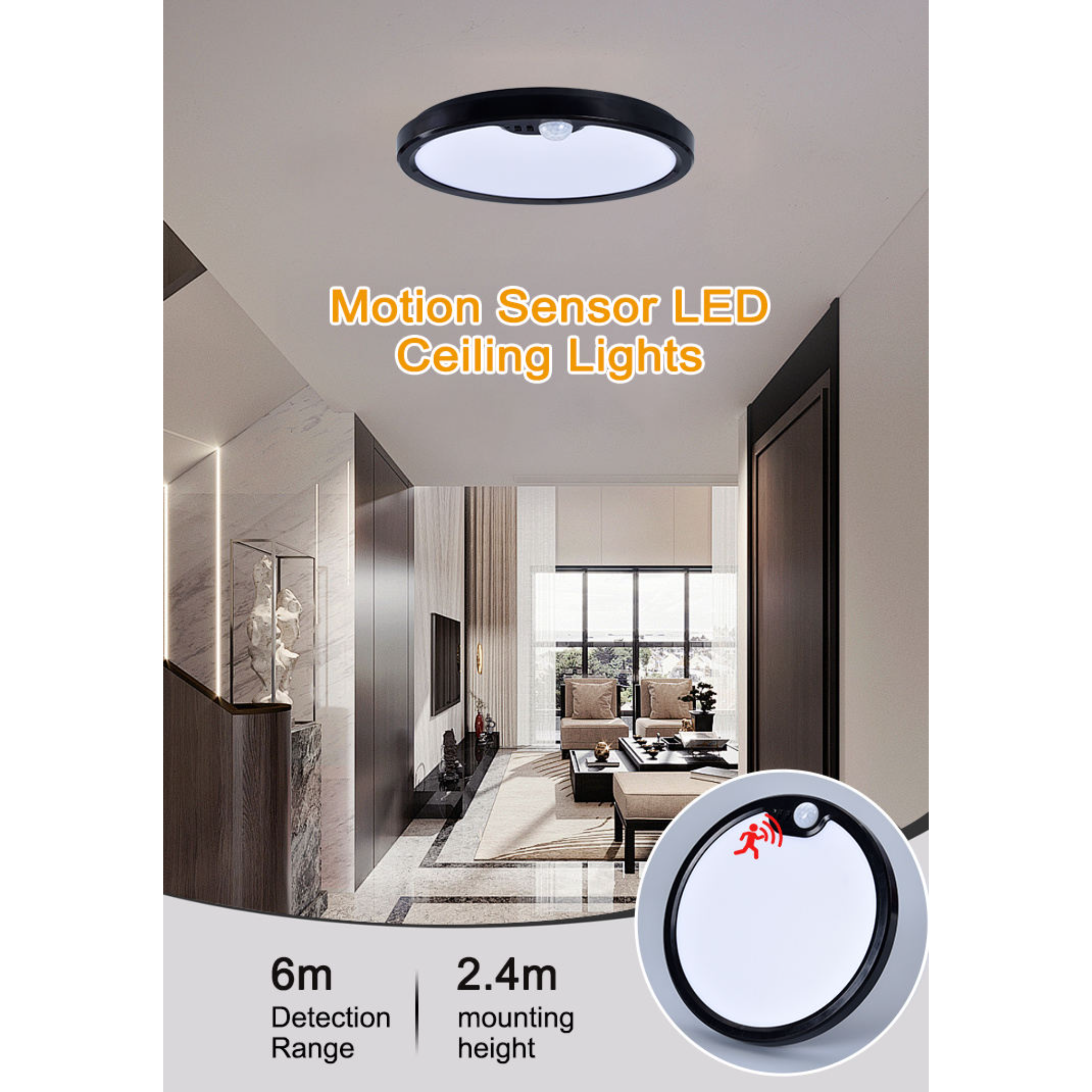 ZenithGlow MotionSense Smart Ceiling Light